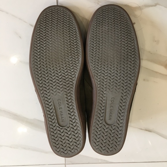 Men Forest Green Suede Cole Haan Shoes - Picture 5 of 6